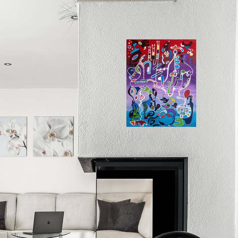 Original Abstract Painting by Nathalie Gribinski