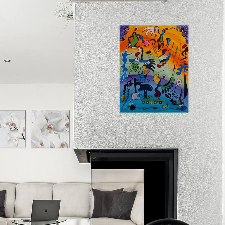 Original Abstract Painting by Nathalie Gribinski