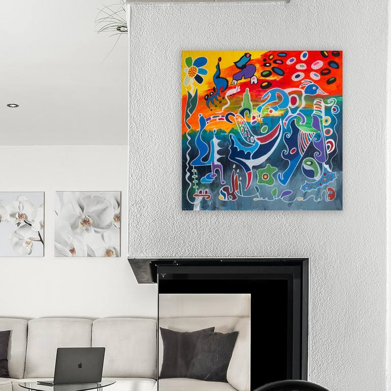 Original Abstract Painting by Nathalie Gribinski