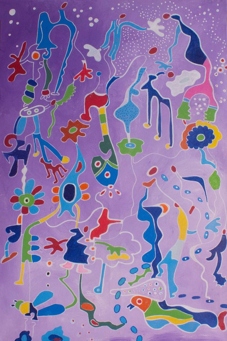 Original Abstract Expressionism Abstract Paintings by Nathalie Gribinski