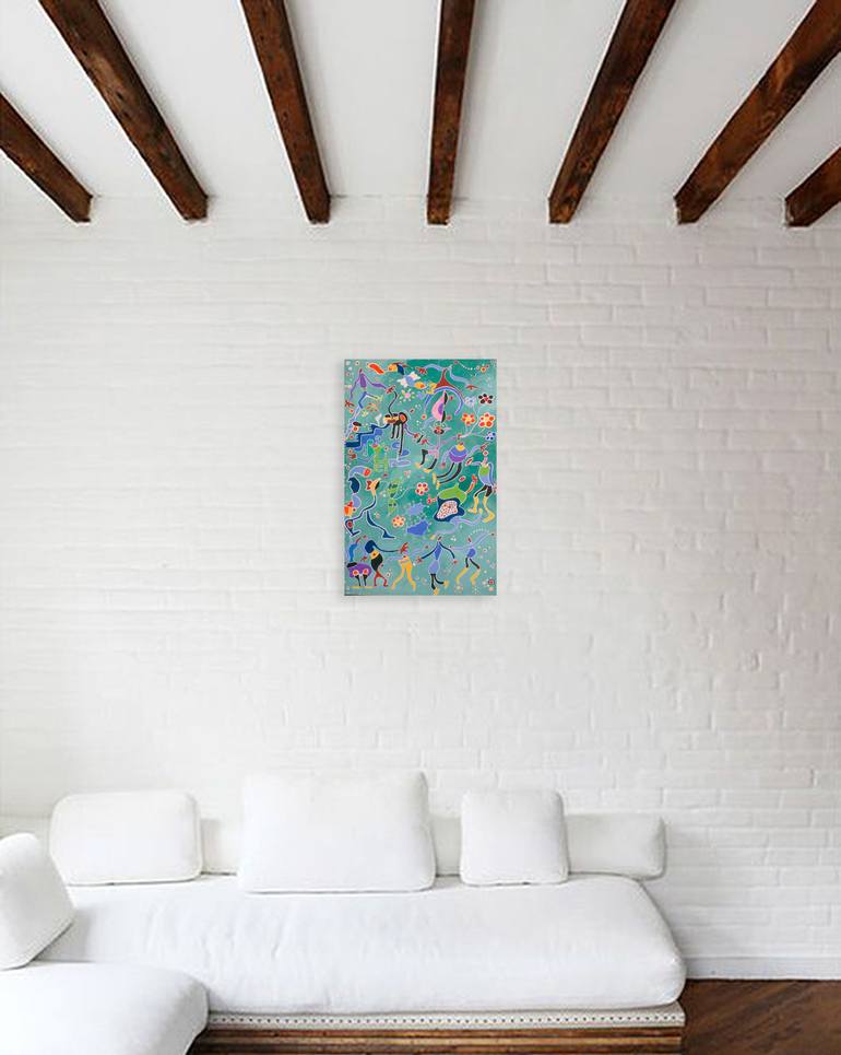 Original Abstract Expressionism Abstract Painting by Nathalie Gribinski