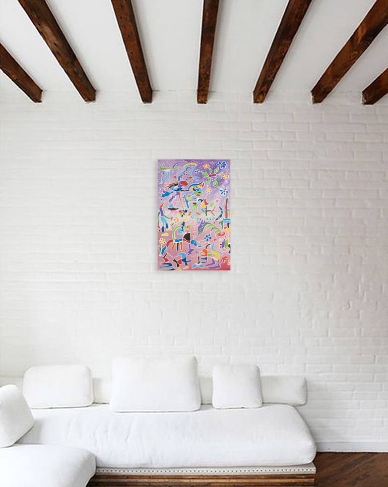 Original Abstract Expressionism Abstract Painting by Nathalie Gribinski