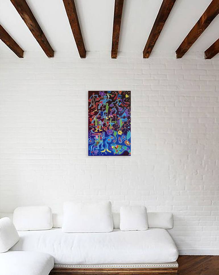 Original Abstract Expressionism Abstract Painting by Nathalie Gribinski