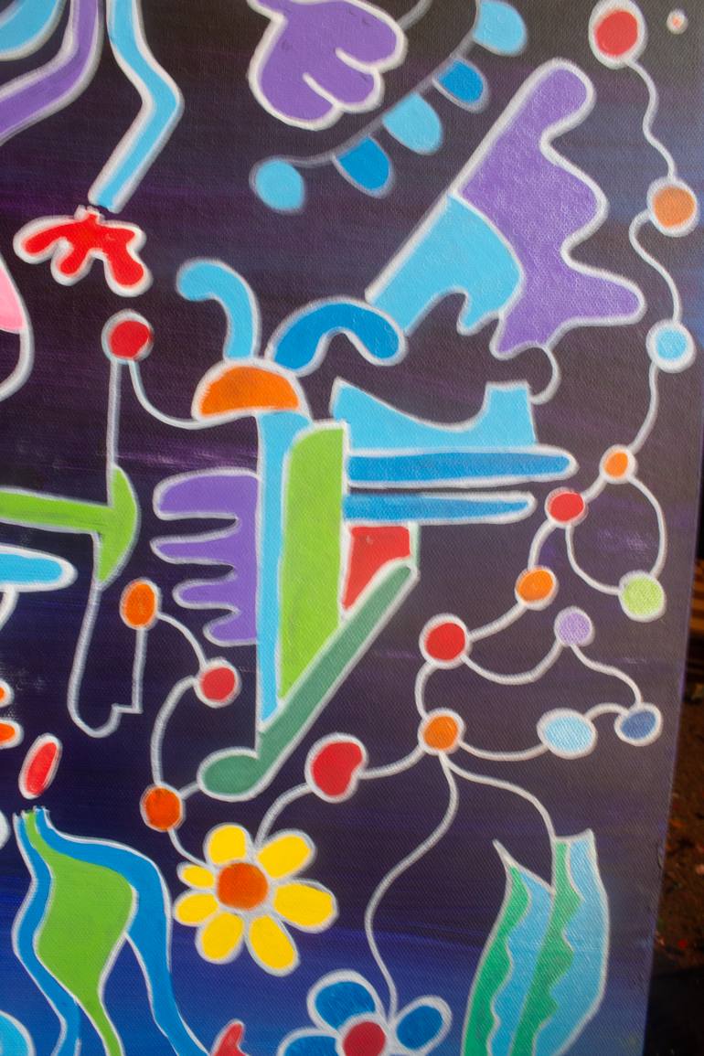 Original Abstract Expressionism Abstract Painting by Nathalie Gribinski