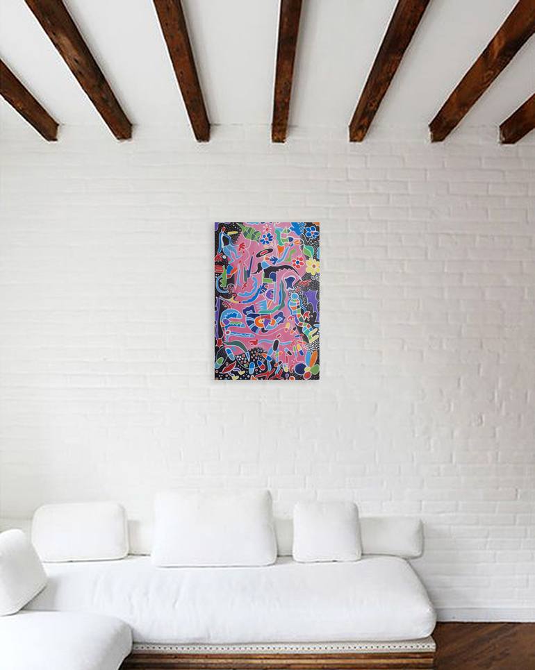 Original Abstract Expressionism Abstract Painting by Nathalie Gribinski