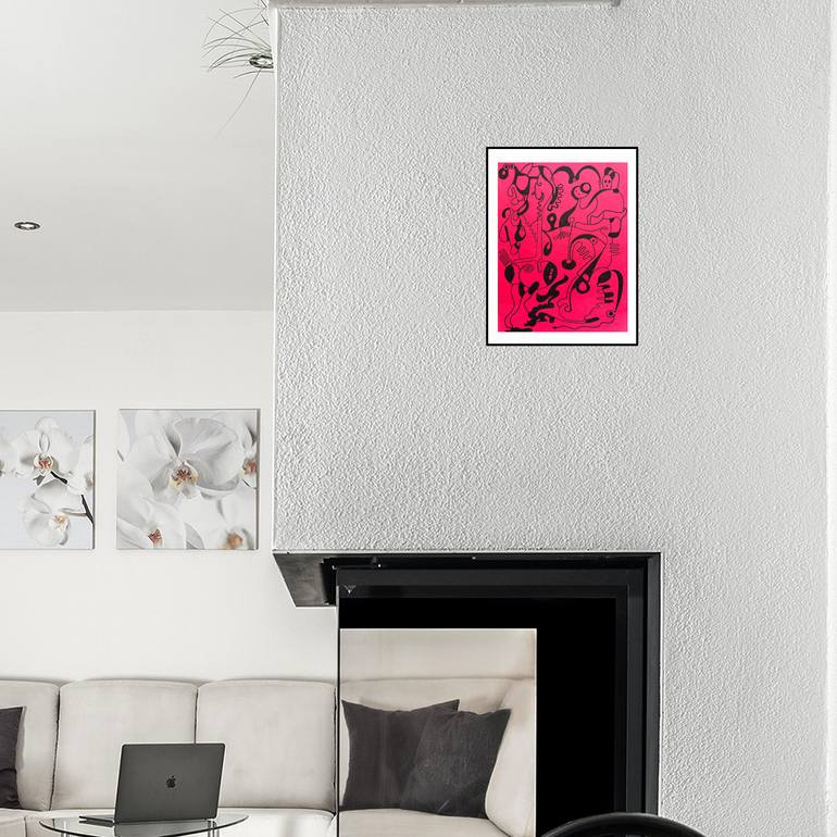 Original Abstract Expressionism Abstract Drawing by Nathalie Gribinski