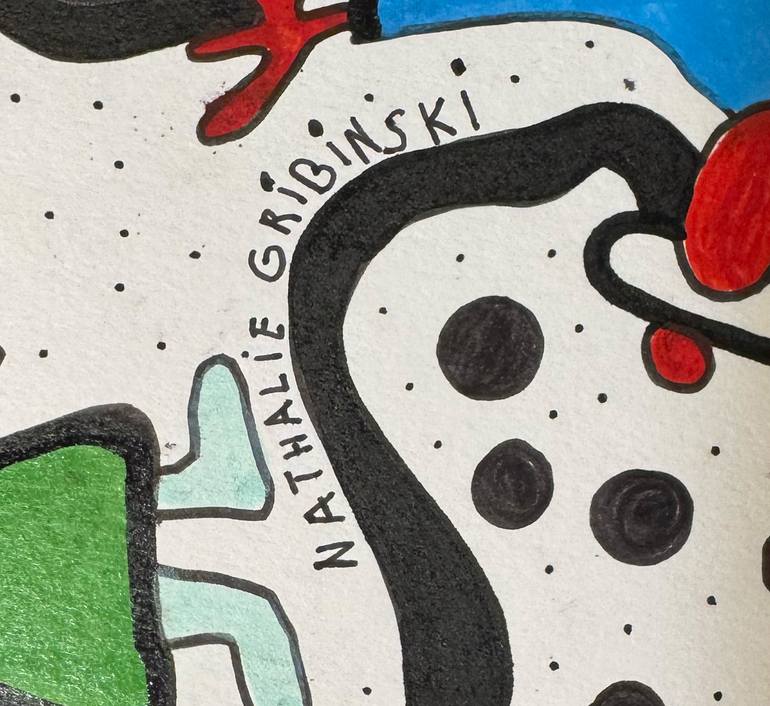 Original Abstract Expressionism Abstract Drawing by Nathalie Gribinski