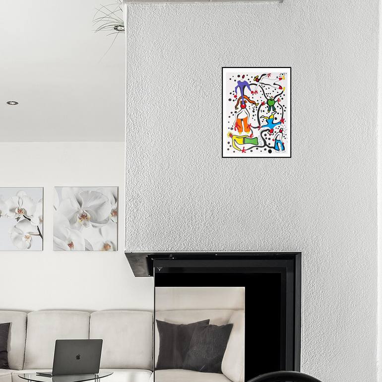 Original Abstract Expressionism Abstract Drawing by Nathalie Gribinski