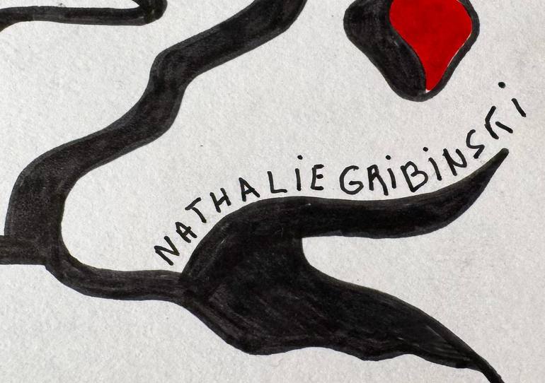 Original Abstract Expressionism Abstract Drawing by Nathalie Gribinski