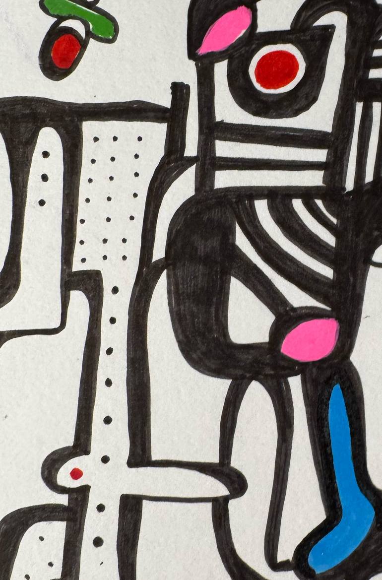 Original Abstract Expressionism Abstract Drawing by Nathalie Gribinski