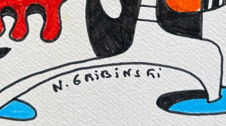 Original Abstract Humor Drawing by Nathalie Gribinski