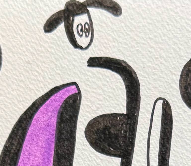 Original Abstract Humor Drawing by Nathalie Gribinski