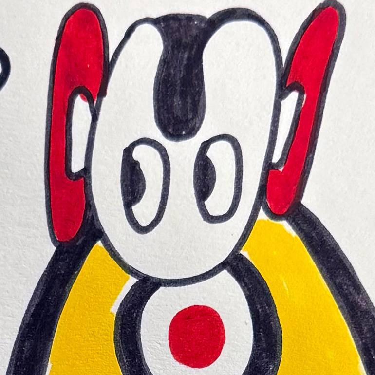Original Abstract Humor Drawing by Nathalie Gribinski