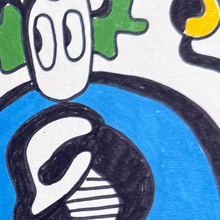 Original Abstract Humor Drawing by Nathalie Gribinski