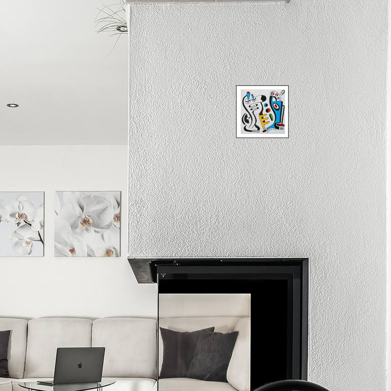 Original Abstract Humor Drawing by Nathalie Gribinski
