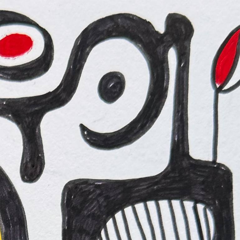 Original Abstract Humor Drawing by Nathalie Gribinski