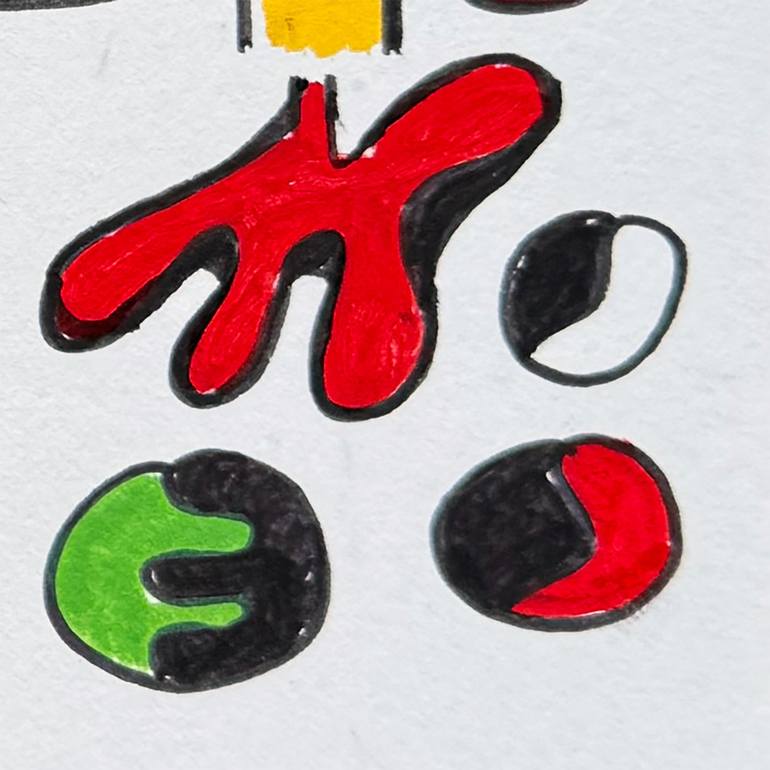 Original Abstract Humor Drawing by Nathalie Gribinski
