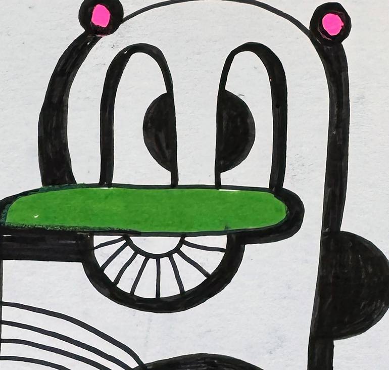 Original Abstract Humor Drawing by Nathalie Gribinski