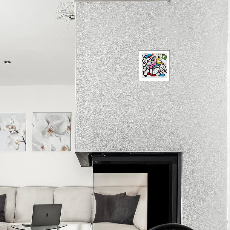 Original Abstract Humor Drawing by Nathalie Gribinski