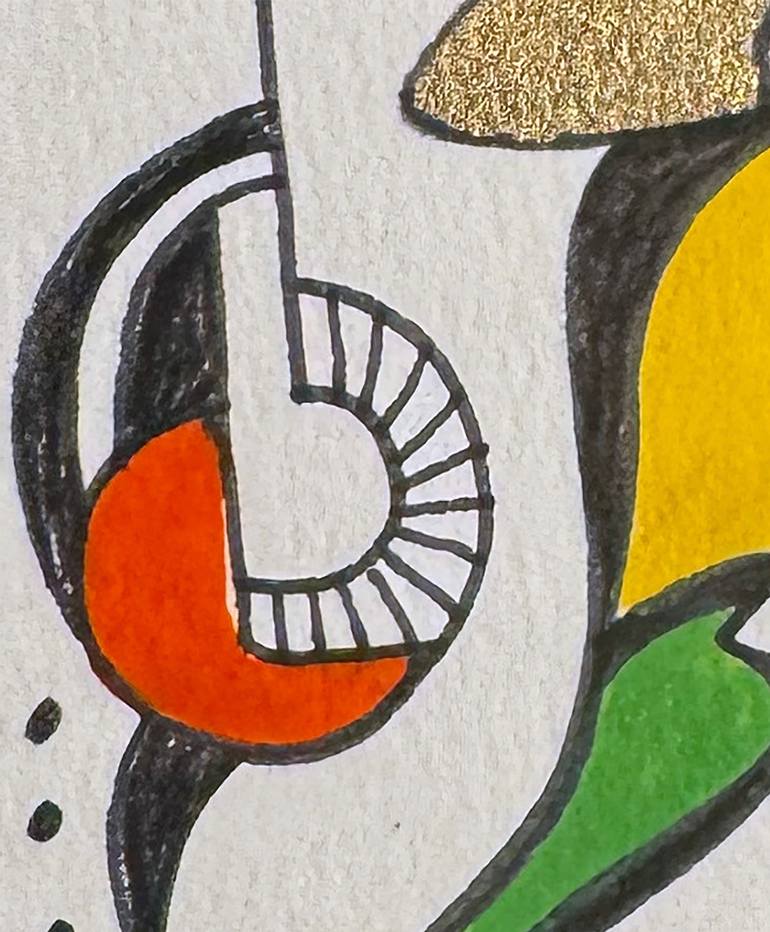 Original Abstract Expressionism Humor Drawing by Nathalie Gribinski