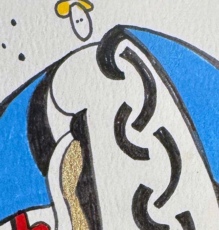 Original Abstract Expressionism Humor Drawing by Nathalie Gribinski