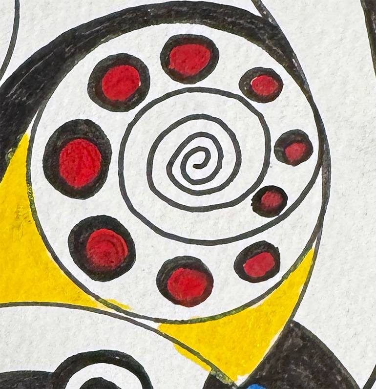 Original Abstract Humor Drawing by Nathalie Gribinski