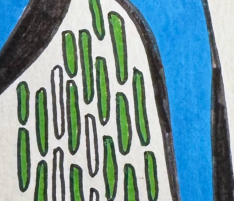 Original Abstract Humor Drawing by Nathalie Gribinski