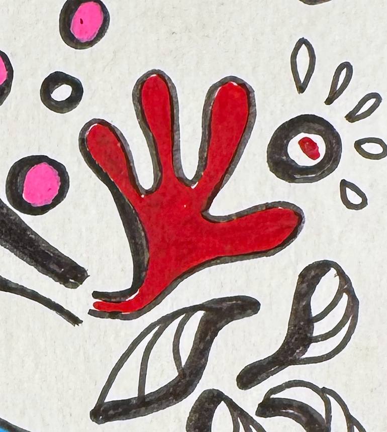 Original Abstract Humor Drawing by Nathalie Gribinski