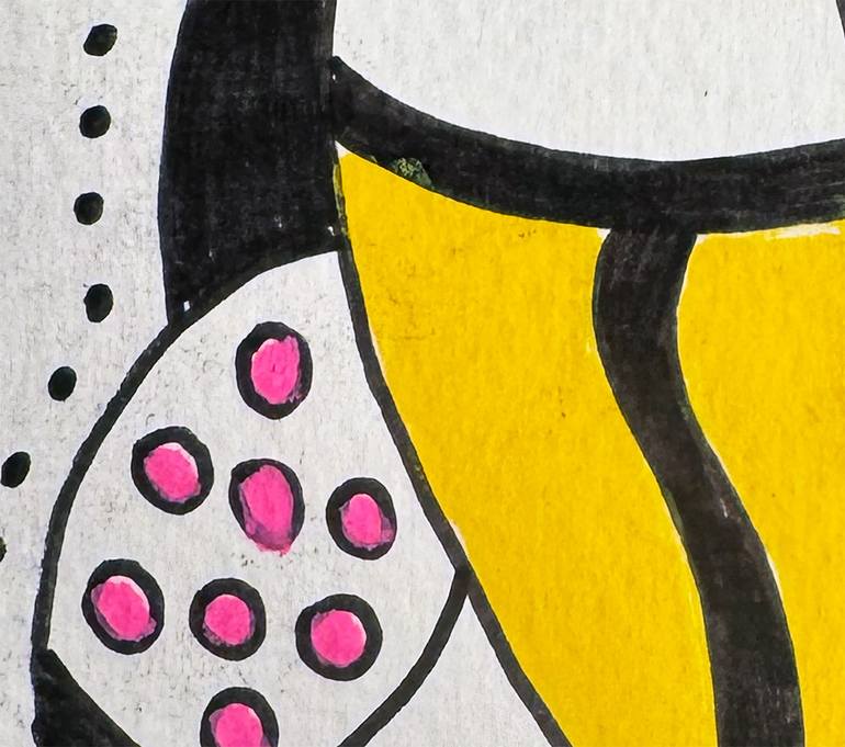 Original Abstract Humor Drawing by Nathalie Gribinski
