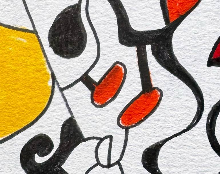 Original Abstract Humor Drawing by Nathalie Gribinski