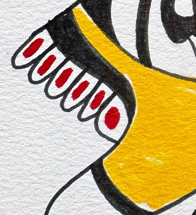 Original Abstract Humor Drawing by Nathalie Gribinski