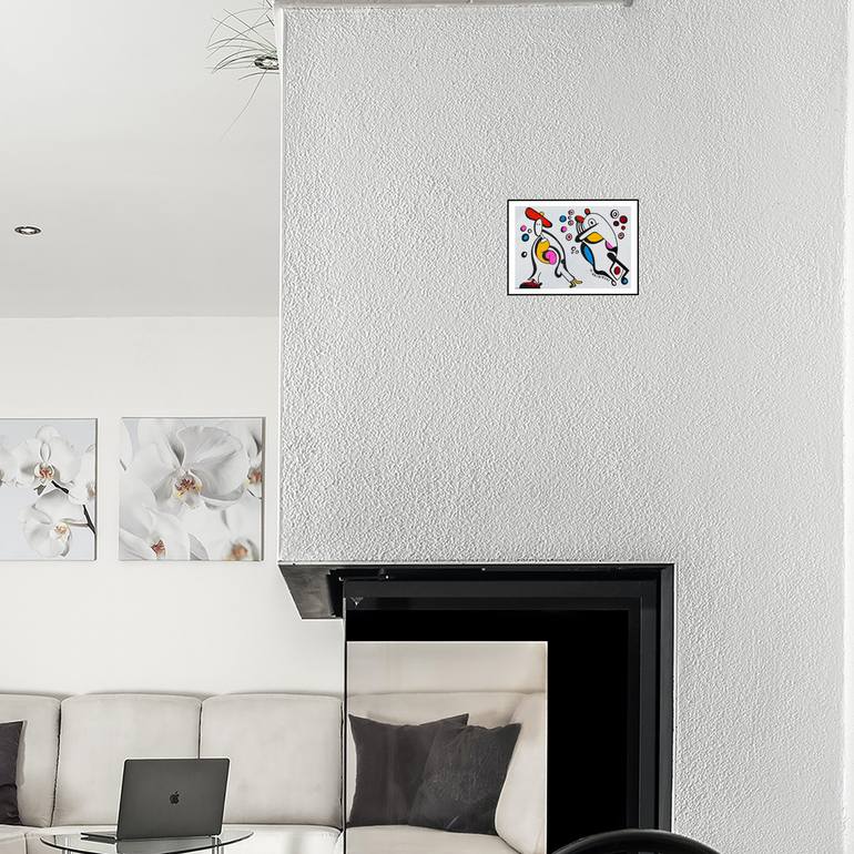 Original Abstract Humor Drawing by Nathalie Gribinski