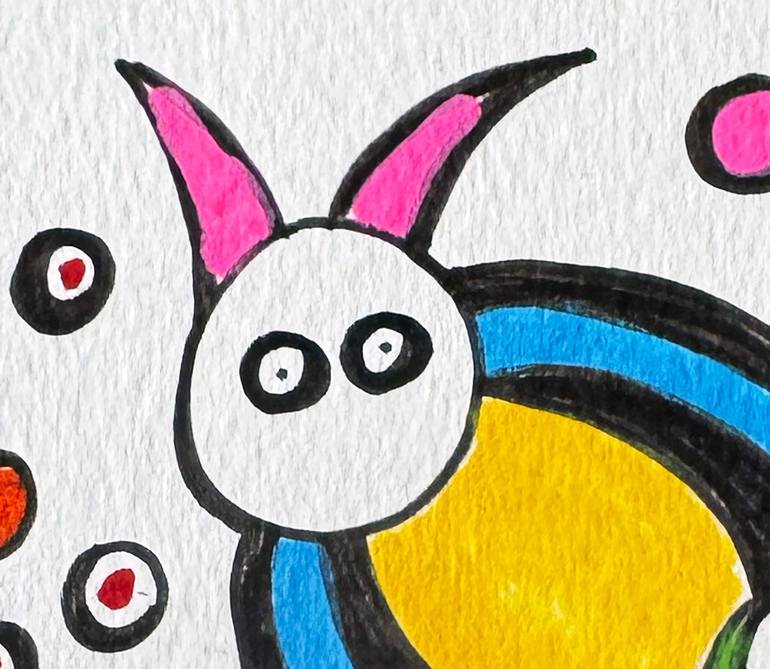 Original Abstract Humor Drawing by Nathalie Gribinski