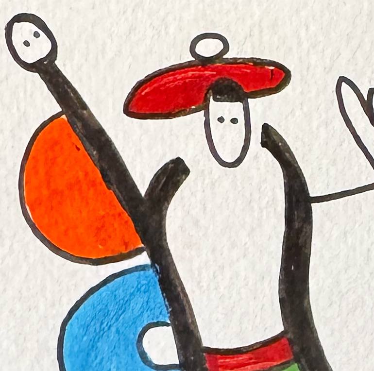 Original Abstract Humor Drawing by Nathalie Gribinski
