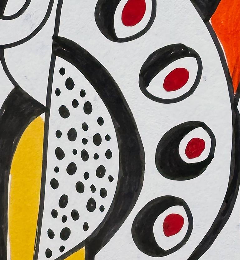 Original Abstract Expressionism Abstract Drawing by Nathalie Gribinski