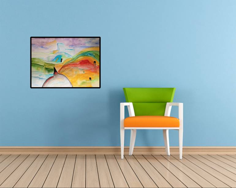 Original Abstract Landscape Painting by Nathalie Gribinski