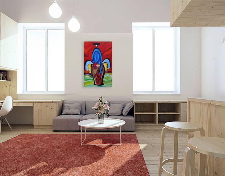 Original Abstract Expressionism Music Painting by Nathalie Gribinski