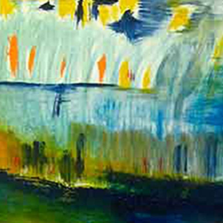 Original Abstract Expressionism Abstract Painting by Nathalie Gribinski