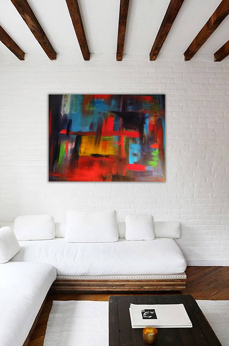 Original Fine Art Abstract Painting by Nathalie Gribinski