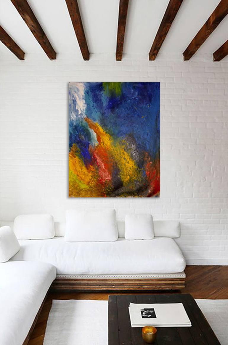 Original Fine Art Abstract Painting by Nathalie Gribinski