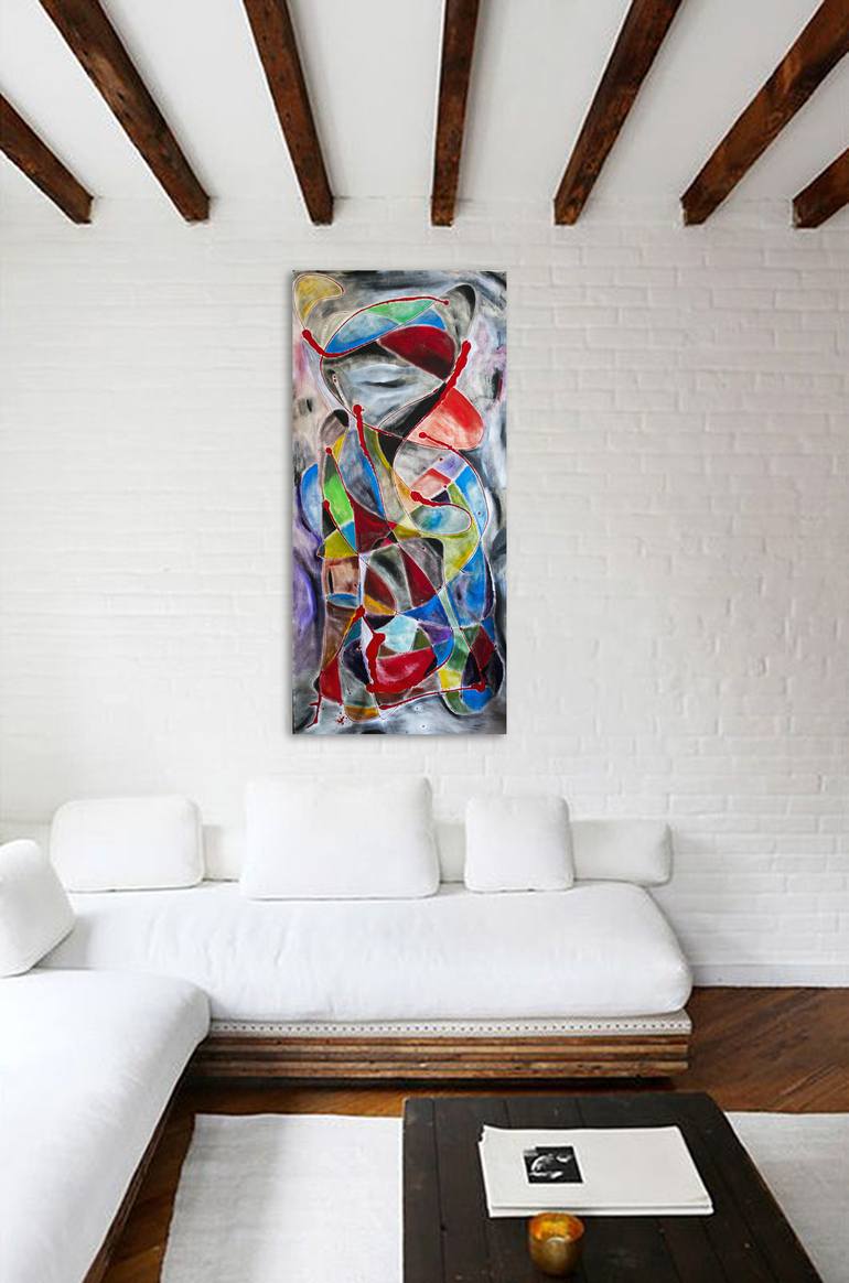 Original Abstract Expressionism Abstract Painting by Nathalie Gribinski