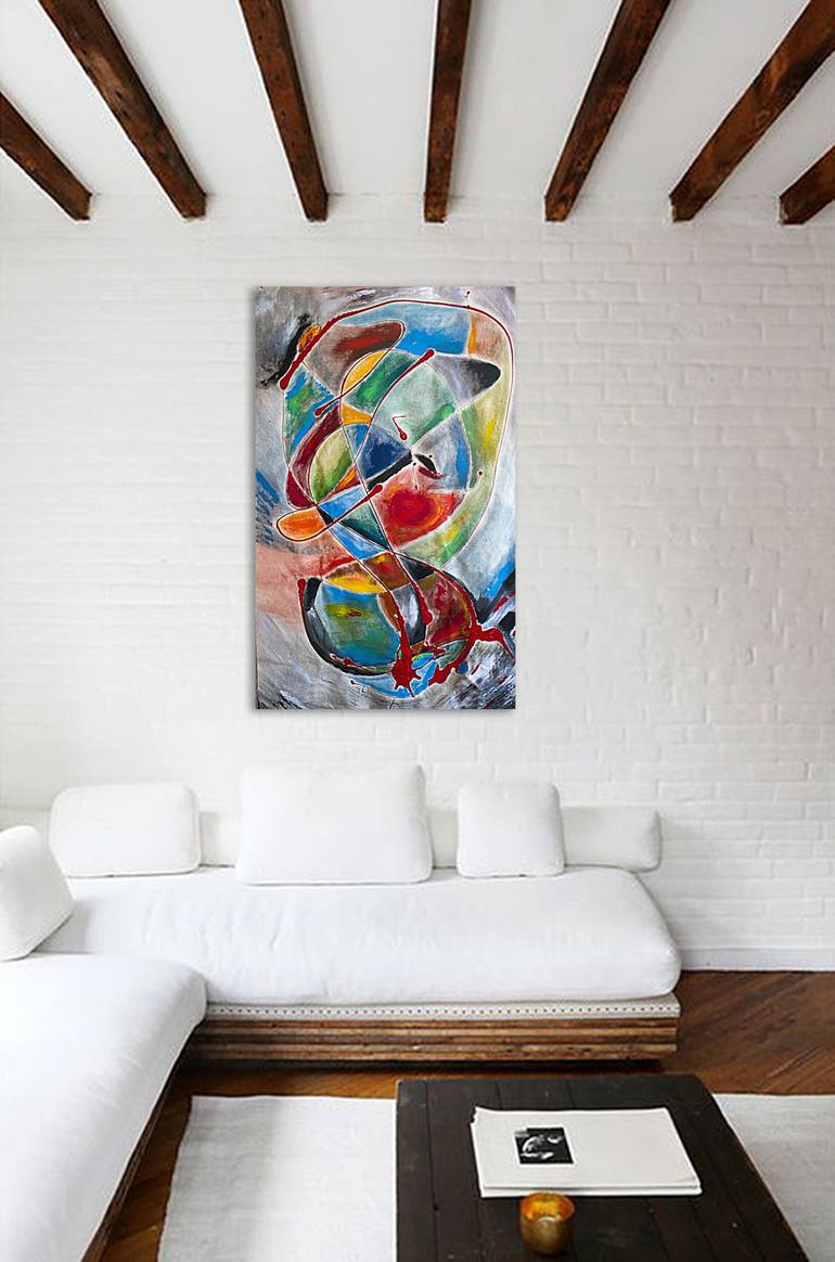 Original Abstract Expressionism Abstract Painting by Nathalie Gribinski