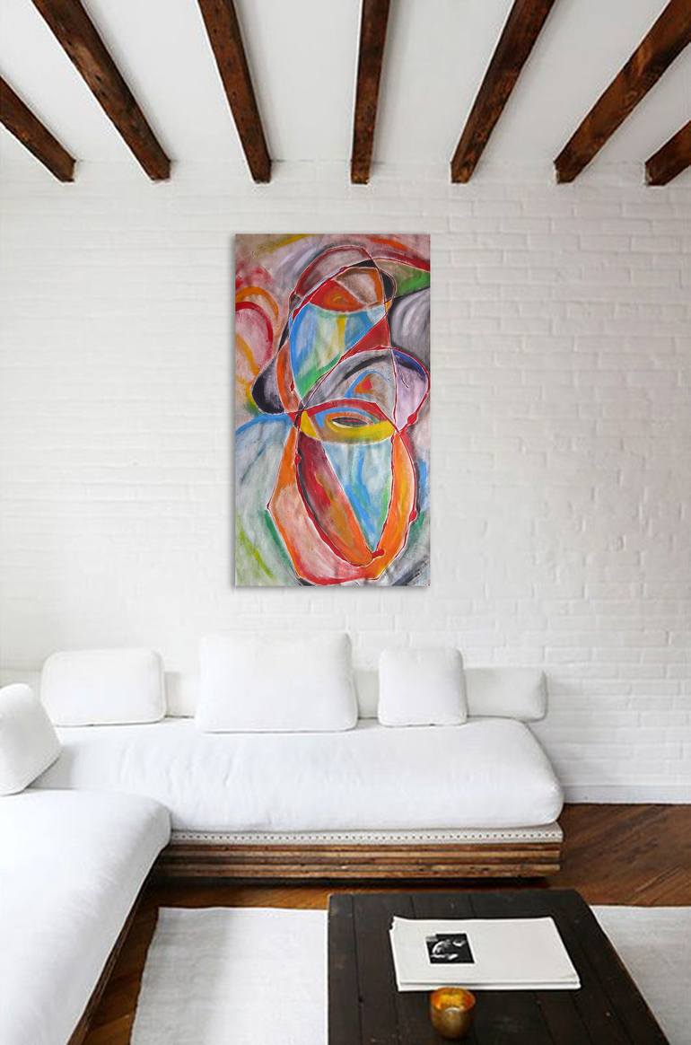 Original Abstract Expressionism Abstract Painting by Nathalie Gribinski