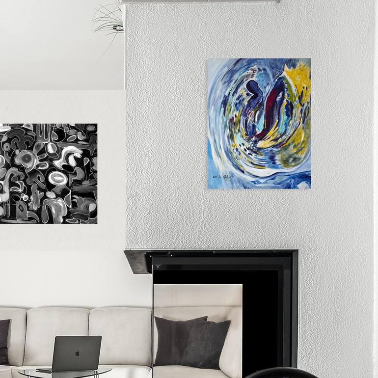 Original Abstract Expressionism Abstract Painting by Nathalie Gribinski