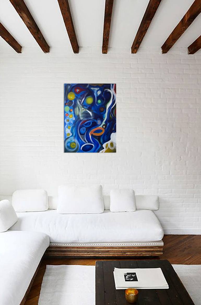 Original Abstract Expressionism Abstract Painting by Nathalie Gribinski