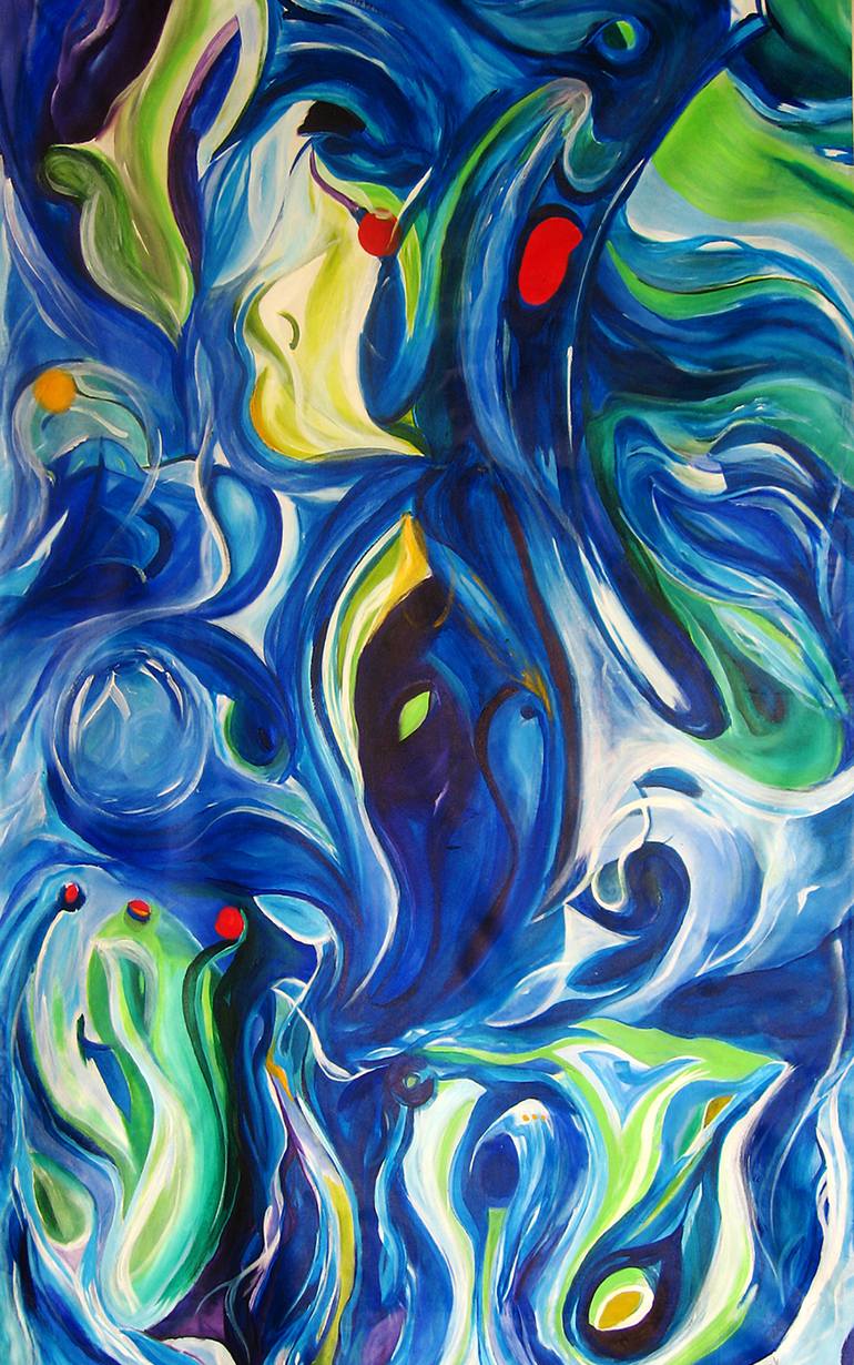 Print of Abstract Expressionism Abstract Painting by Nathalie Gribinski