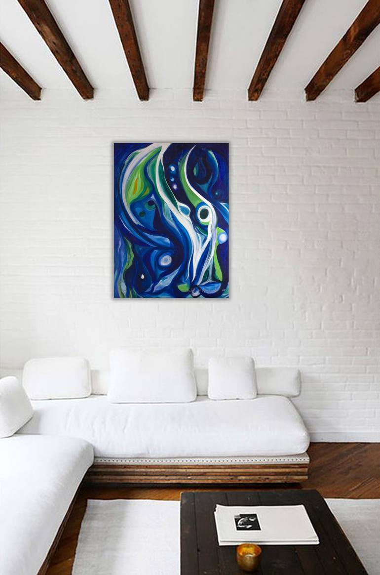 Original Abstract Expressionism Abstract Painting by Nathalie Gribinski