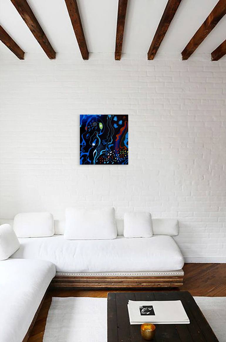 Original Abstract Expressionism Abstract Painting by Nathalie Gribinski