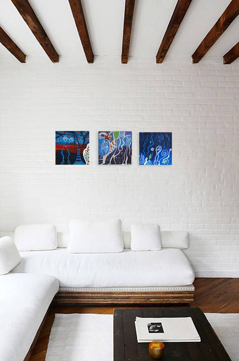 Original Abstract Expressionism Abstract Painting by Nathalie Gribinski