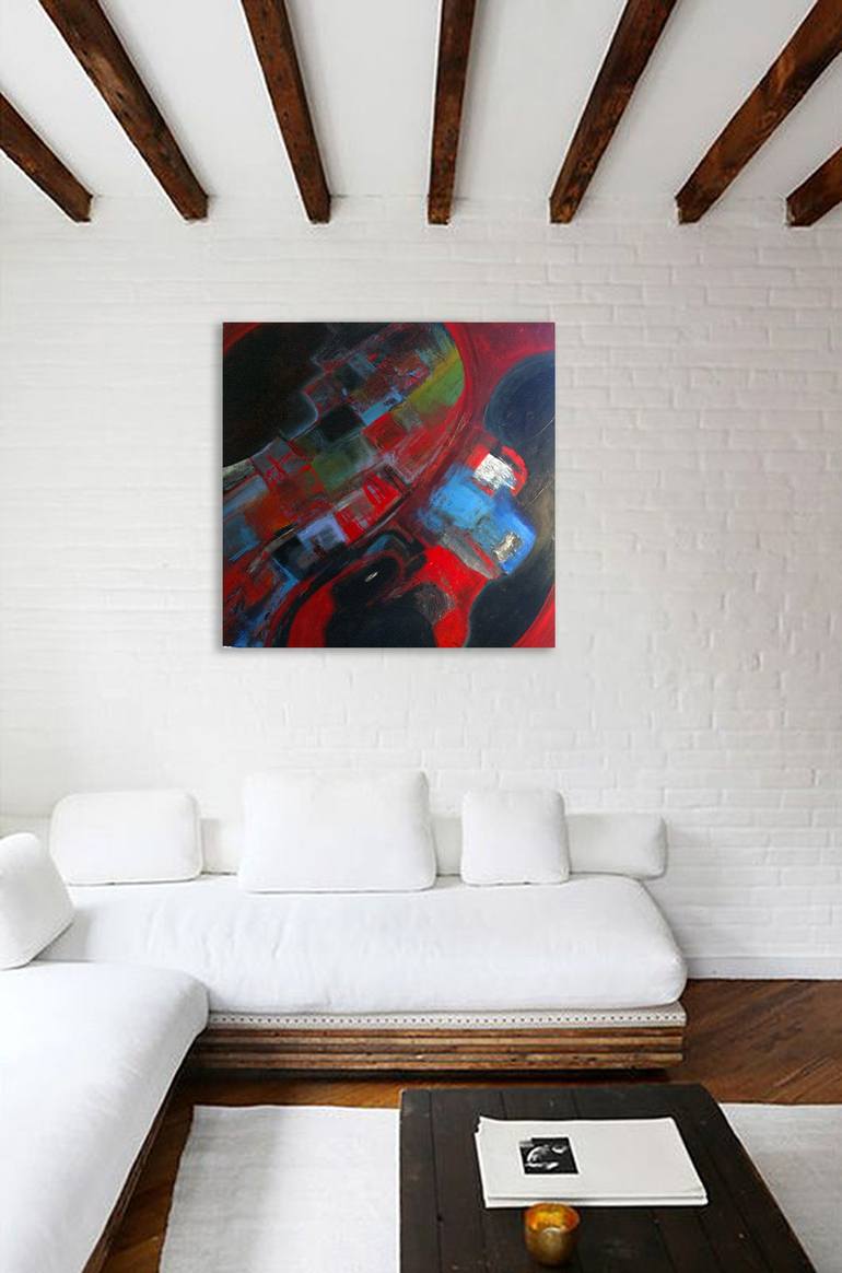 Original Fine Art Abstract Painting by Nathalie Gribinski